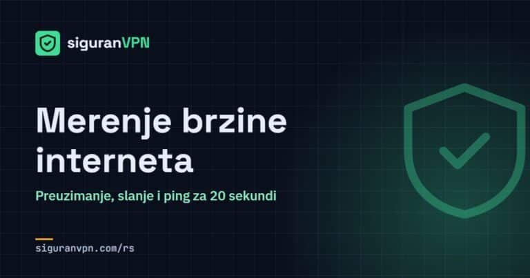 Merenje brzine interneta – SiguranVPN
